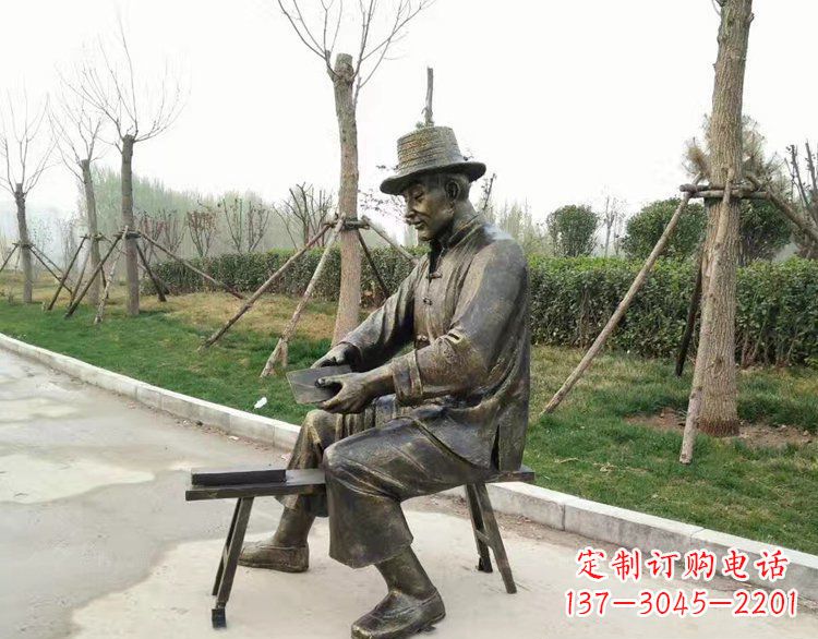 泸州铜雕老人雕塑
