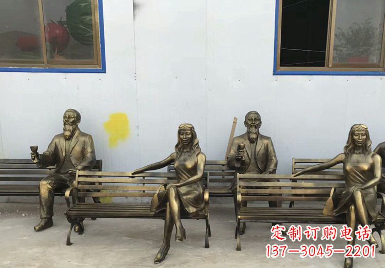 泸州唯美女性铜雕美女长椅