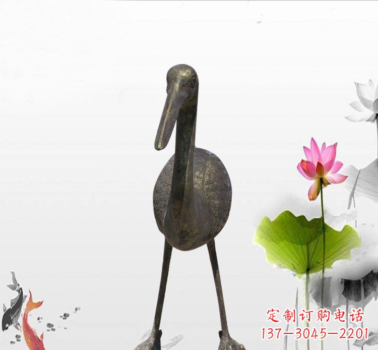 泸州高品质铜制仙鹤雕塑