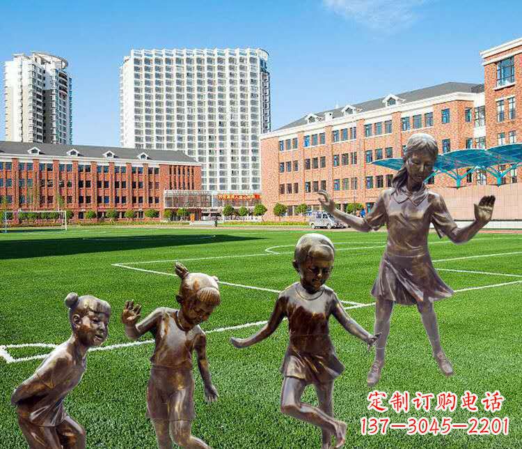 泸州中领雕塑定制小孩铜雕