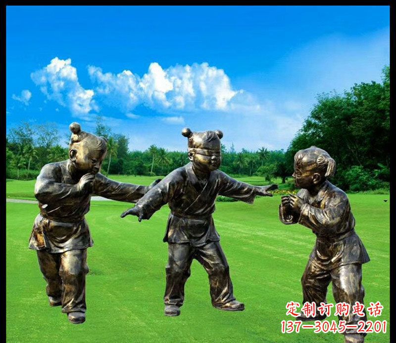 泸州精致的儿童铜雕造型,增添公园乐趣