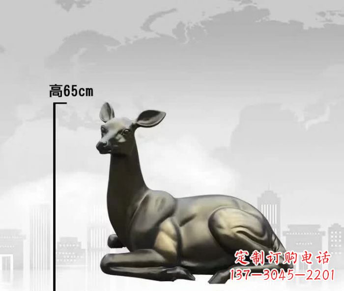 泸州中领雕塑精美铜雕鹿
