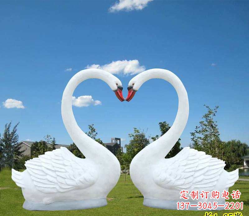 泸州玻璃钢仿真天鹅雕塑