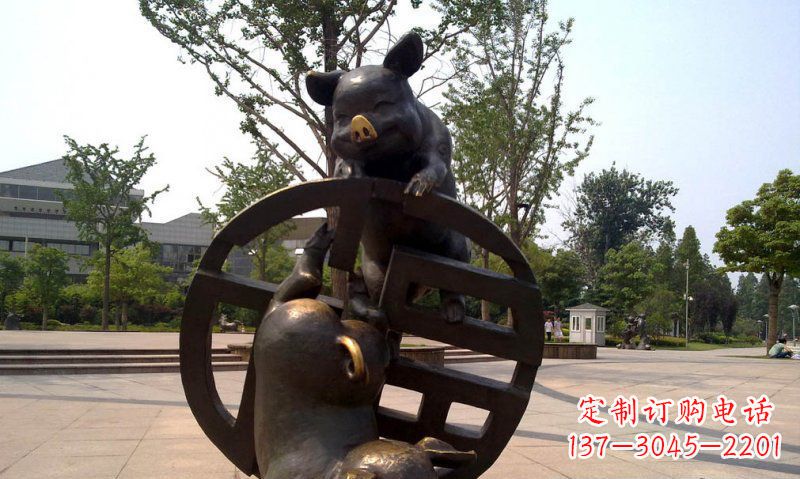 泸州优雅而富有表现力的动物铜雕