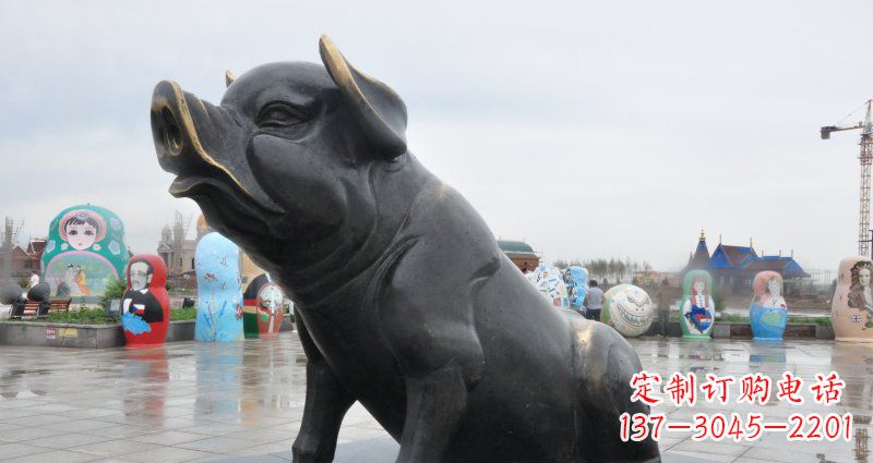 泸州活力四射的动物铜雕塑