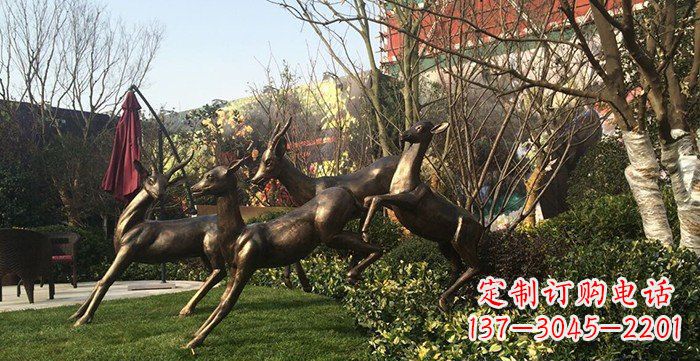 泸州中领雕塑精美铜鹿动物雕塑