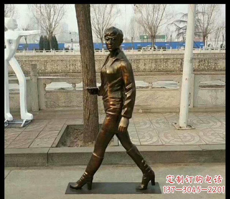 泸州中领雕塑为您打造优雅铜女孩雕像