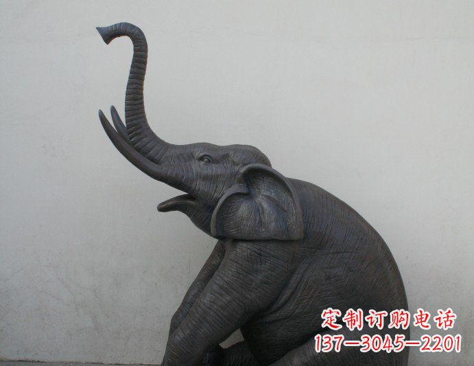 泸州铜雕大象喷水动物塑像