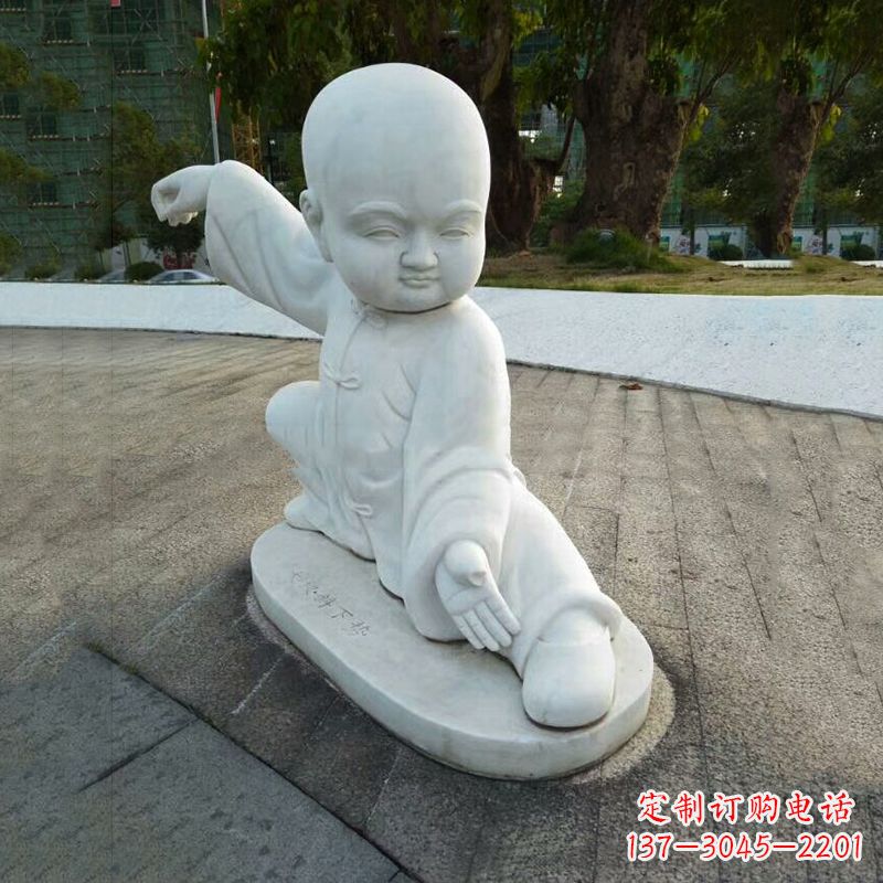 泸州瑞士艺术家精美制作的和尚汉白玉石雕塑