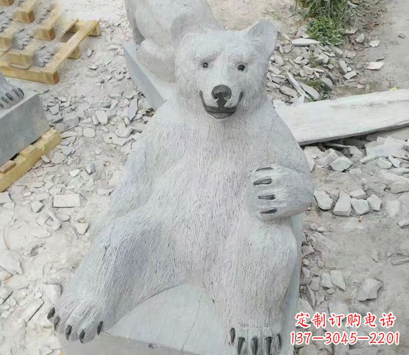 泸州精美狗熊石雕