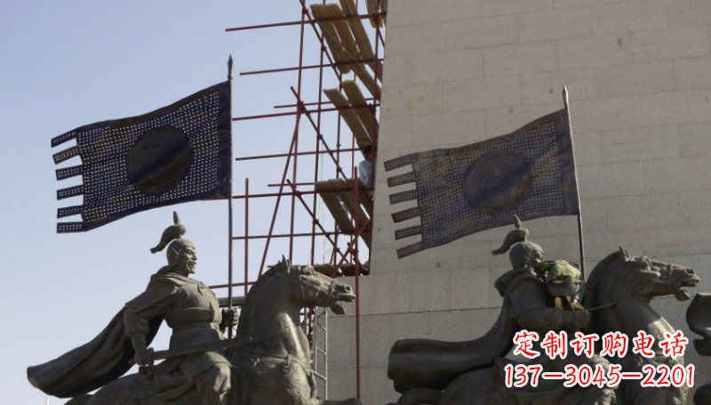 泸州古代将军景区铜雕
