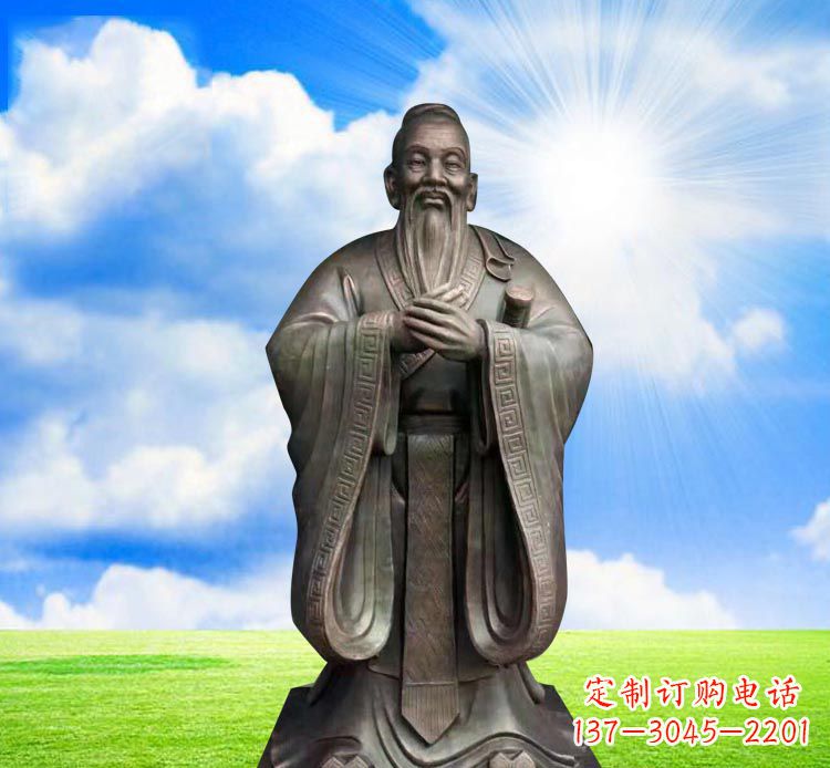 泸州孔子铜雕,传承传统文化的艺术鉴赏