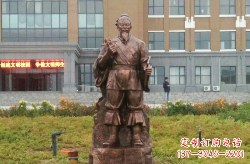 泸州古代名人铜雕鲁班