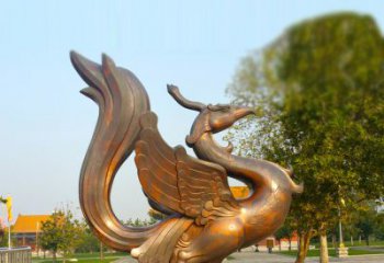 泸州纯铜铸造的四灵之朱雀雕塑