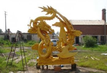 泸州产品名称“象征吉祥，唤醒美好——中领雕塑铜雕龙凤呈祥”
