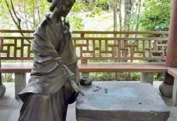 泸州艺术精灵西施下棋情景雕塑