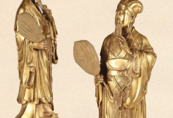 泸州中领雕塑专业铸造诸葛亮铜雕