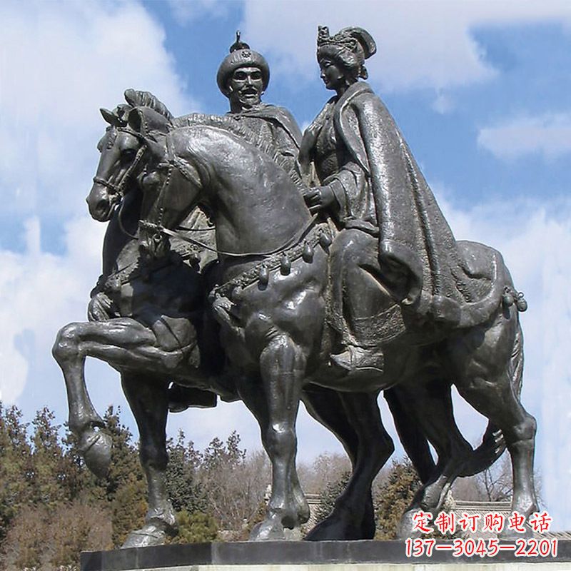 泸州古代风采:王昭君骑马雕塑