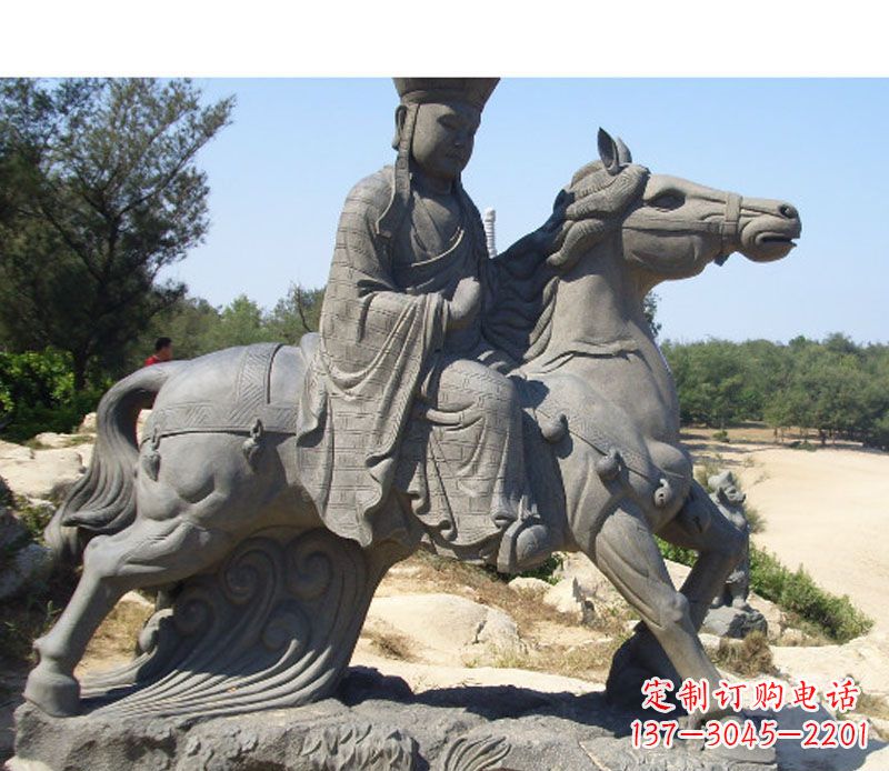泸州中领雕塑:古代人物唐僧骑马雕塑