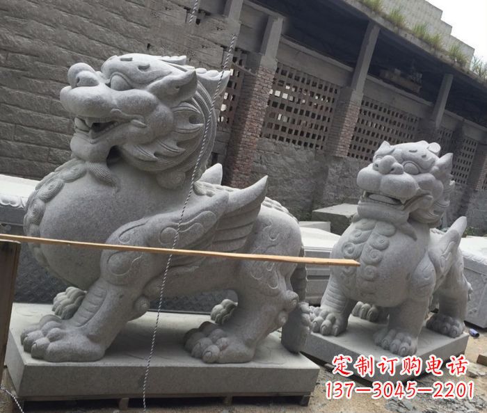 泸州中领雕塑–精美的古代神兽大理石貔貅雕塑