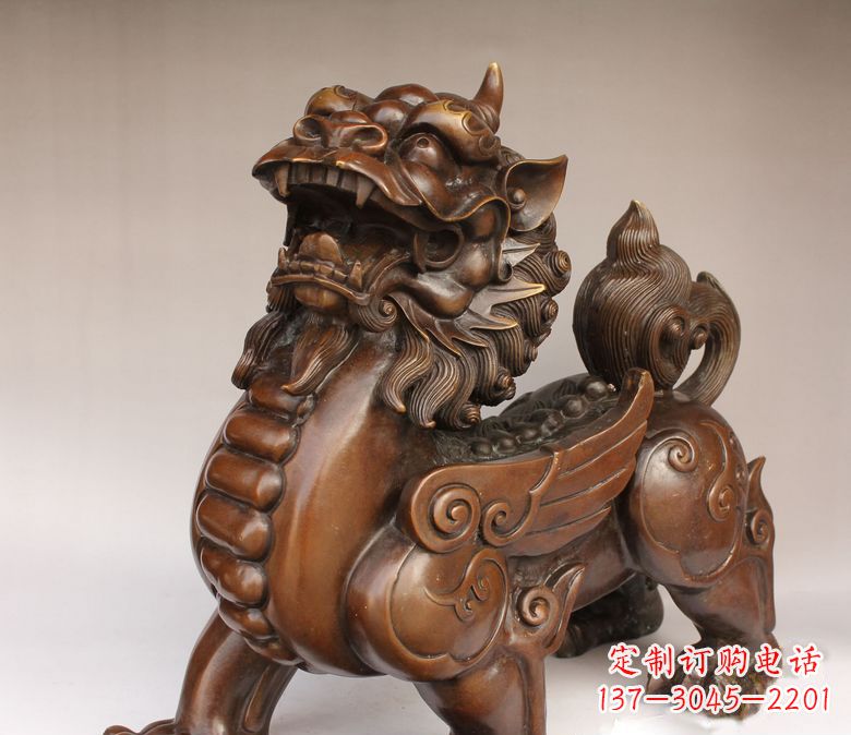 泸州古代神兽貔貅铜雕 