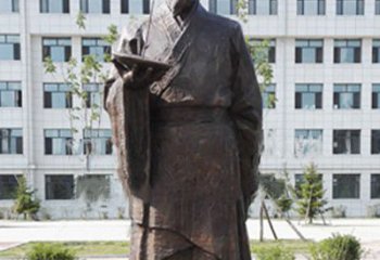 泸州传承古代珍贵文化—祖冲之铜雕塑