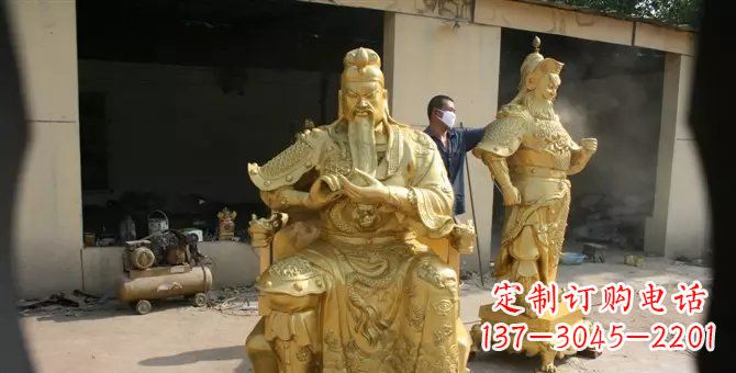 泸州关帝武财神铜雕