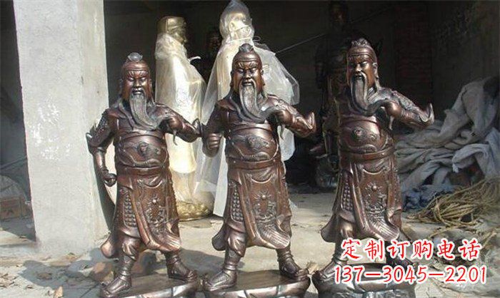 泸州精美绝伦的关公铜雕塑