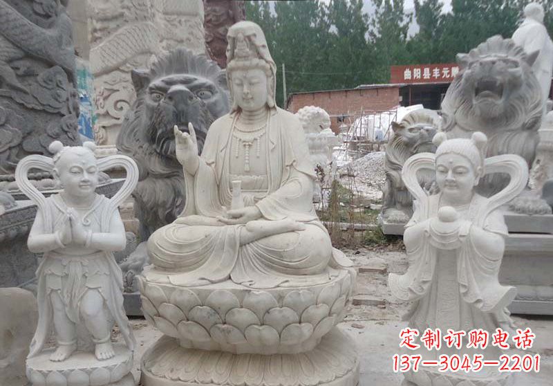 泸州观音菩萨善财童子和龙女雕塑