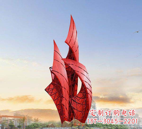 泸州不锈钢抽象船帆雕塑
