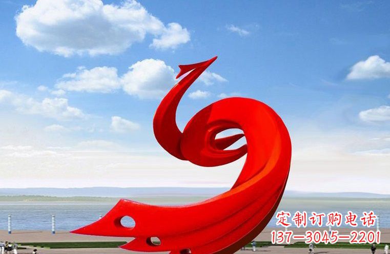 泸州领雕塑:不锈钢凤凰雕塑