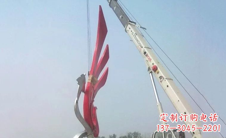 泸州独特而精致的不锈钢抽象凤凰雕塑