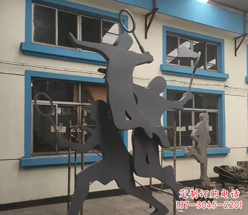 泸州不锈钢羽毛球运动雕塑
