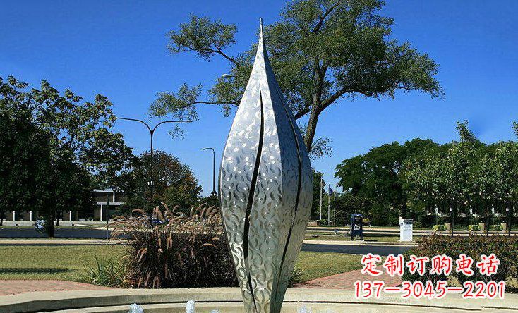 泸州锦绣花骨朵不锈钢喷泉雕塑
