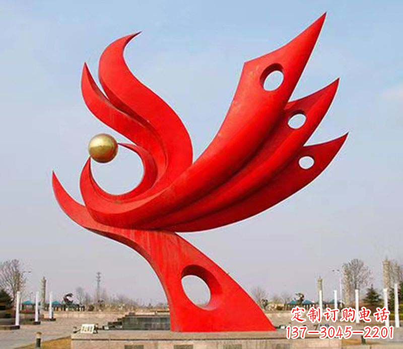 泸州中领雕塑——高质量的凤凰不锈钢雕塑
