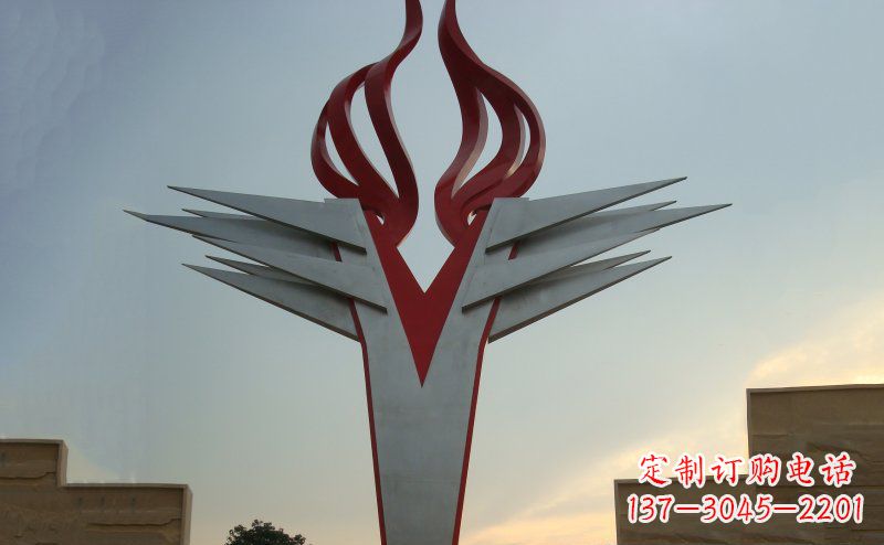 泸州广场火炬不锈钢雕塑_1