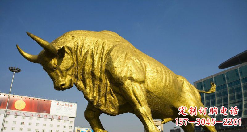 泸州广场牛动物铜雕