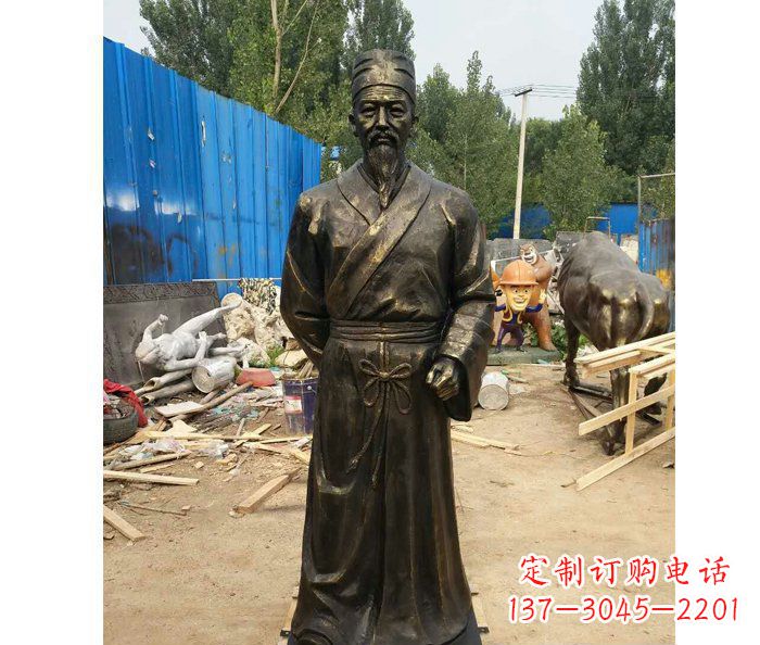 泸州领雕塑定制广场铜雕刘备人物雕塑
