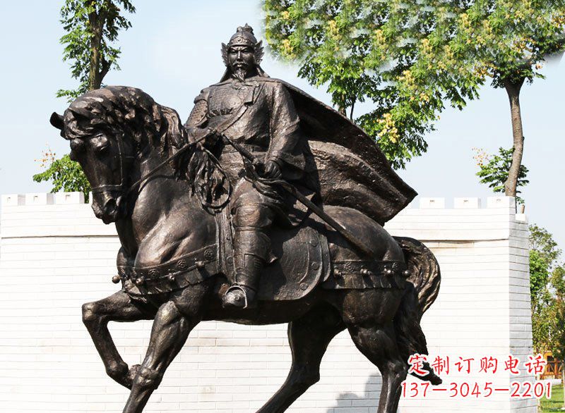 泸州广场铜雕骑马战士人物雕塑