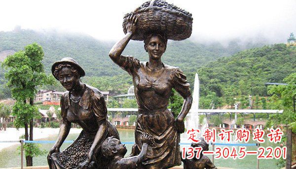 泸州中领雕塑丰收葡萄铜雕