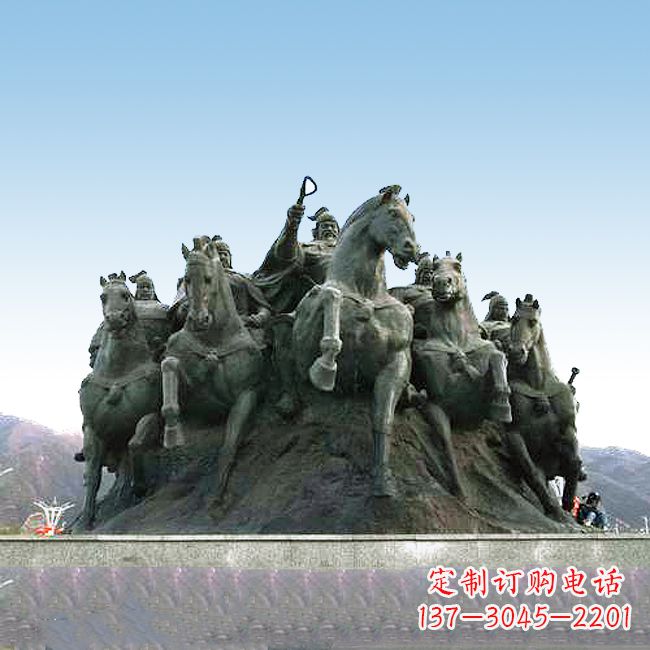 泸州郭子仪出征情景雕塑-景区景点中国历史名人大型雕塑