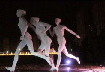 泸州优雅靓丽的女性不锈钢跑步雕塑