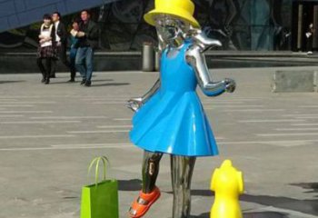 泸州中领雕塑：极致的不锈钢小女孩雕塑