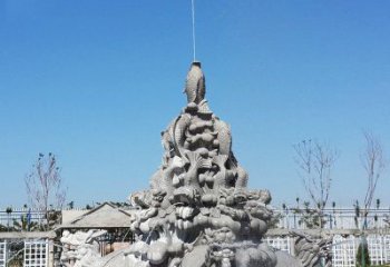 泸州令人称羡的广场龙龟喷泉石雕