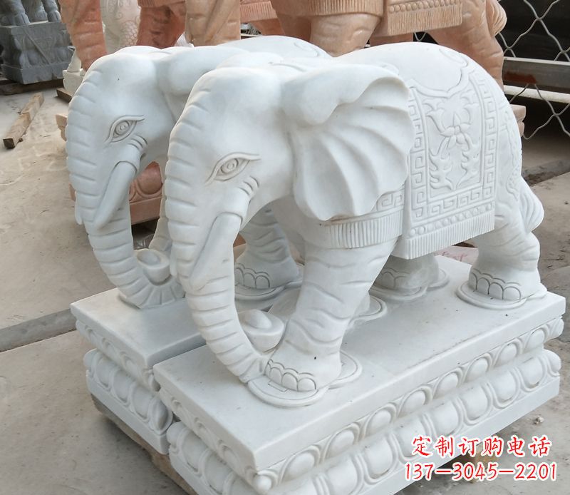 泸州精美大象招财雕塑独特鼻卷魅力无限