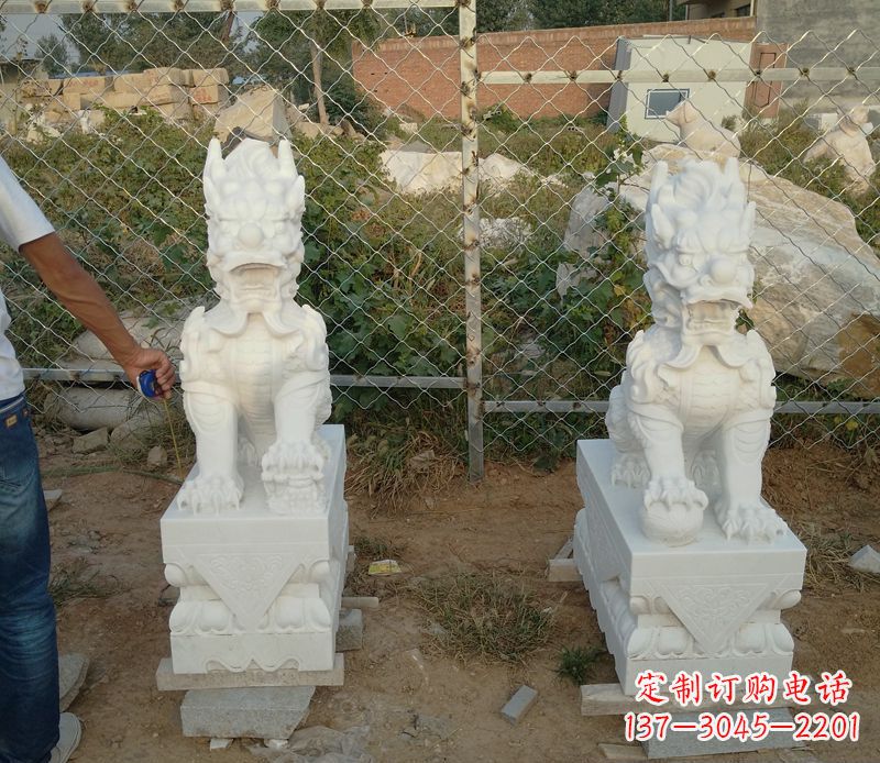泸州中领雕塑汉白玉麒麟招财石雕