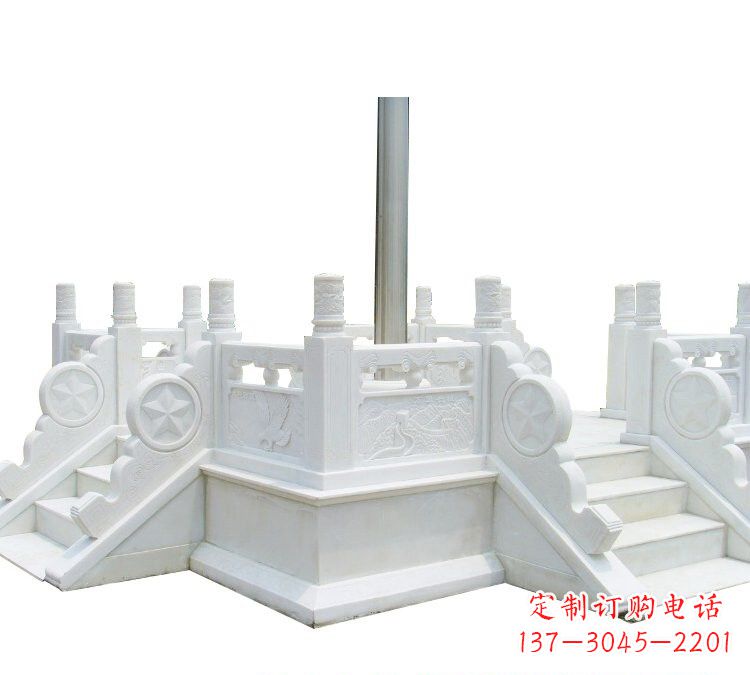 泸州精美的汉白玉升旗台雕塑