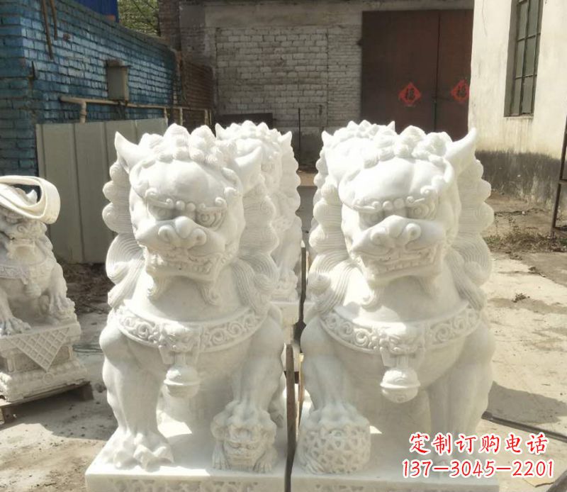 泸州中领雕塑:绣球狮子石雕
