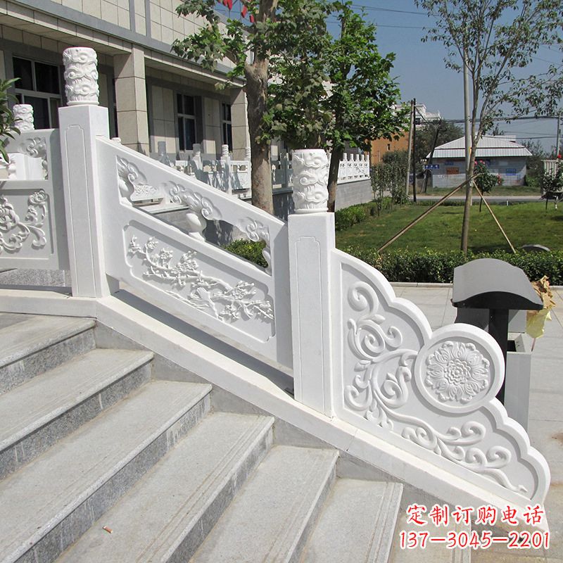 泸州精美定制,汉白玉大理石栏板雕塑