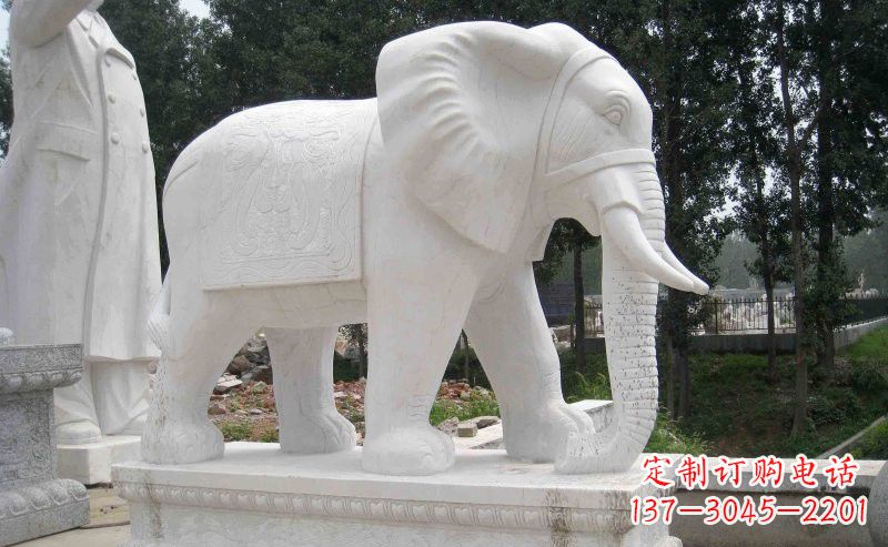 泸州汉白玉大象雕塑